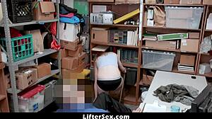 Kate Kenzi small tits thief tempts officer dick for shop punishment liftersex