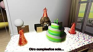 a birthday surprise turns into monster cock pounding big tits ass cum fest