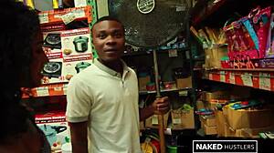 Curly Latina Coed Sucks BBC in Florida Public