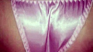 satindesire teases panties over dripping satin pussy