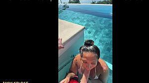 gf gives me that deep public bj right by the infinity pool in costa rica...