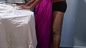 Desi blonde wife takes homemade doggy pounding close-up