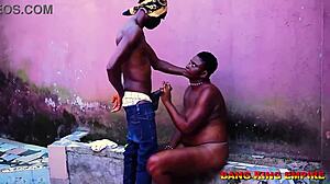 he dives into hardcore bathroom pounding her sweet elastic wet pussy doggystyle