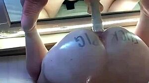 hey slut, buck that pig pussy on your mirror dildo harder!