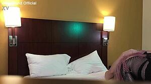 sexy goth trans girl deepthroats cock hungrily