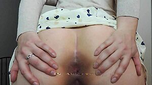 ashley alban fingers her ass pov solo anal play.