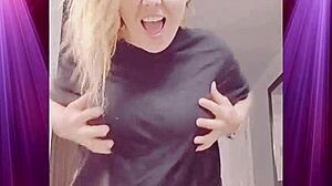 exotic girlfriend shakes booty in boyfriend's clothes