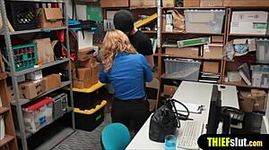 that female officer fucks the thief so rough he's screaming in ecstasy