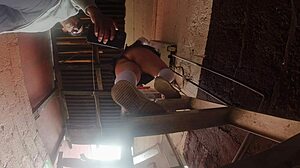 professor sneaks upskirt peeks at busty mexican latina students' asses in class