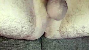 slowly teasing my huge uncircumcised cock to cumshot