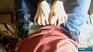 Busty Mature Granny Deepthroats Small Cock Craving Thick Cum Load