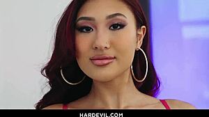 Mina Lux Deepthroats Big Cocks for Massive Facial Cumshot