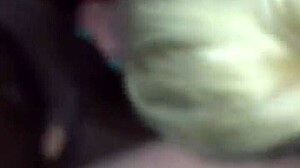 blonde bombshell chokes on sloppy interracial big black cock deepthroat