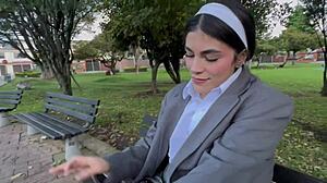 street stranger seduces student teen rough fuck deepthroat missionary cowgirl