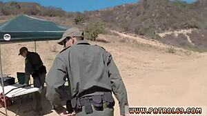 blonde cop honey wanna facial on the hood in threesome?