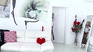 Desperate slut stretches for triple anal pounding craving every throbbing inch!