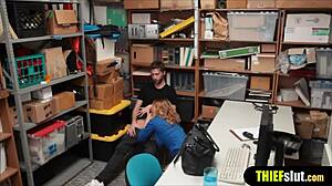 that female officer fucks the thief so rough he's screaming in ecstasy