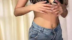 stepmom's house turns into hot latina stripping tease session