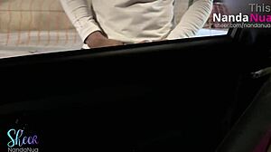 used like a slut on the street by bbc stranger while cuck hubby watches dripping cum on tits