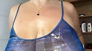 wanna see these elastic saggy heavy natural tits jump with hard nipples?