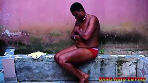 he dives into hardcore bathroom pounding her sweet elastic wet pussy doggystyle