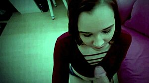 Stepbro's prank turns porno night wild as april rides his monster cock cowgirl style!