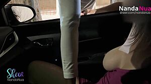 used like a slut on the street by bbc stranger while cuck hubby watches dripping cum on tits