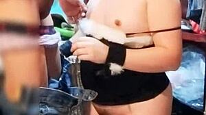 neighbor caught me dressing as whore, ends up licking my ass while i suck his dick