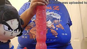 BIG TITS BBW FUCKS MONSTER BBC DILDO
