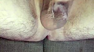 slowly teasing my huge uncircumcised cock to cumshot