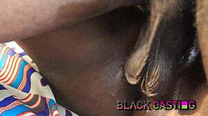 Tiny latina screams as bbc stretches her tight bush pussy raw!