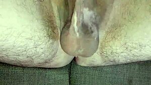 slowly teasing my huge uncircumcised cock to cumshot