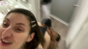 interracial wife spreads hairy pussy for big black cock homemade lover creampie