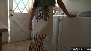 kitchen teen 18+ hottie drilled hard post shopping