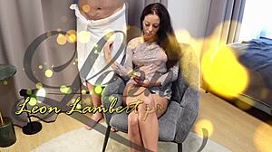 Horny Milf Teases Big Cock in See-Through Dress Showing Massive Boobs No Orgasm