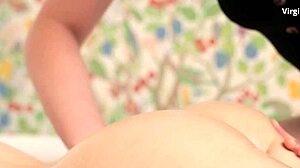 russian 18+ teen moans wildly under hot masseuse seduction