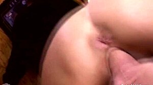 Swinger Wife Takes Anal Threesome Pound! Kinky Cougar Cuckold Hubby Watches Cumshot Explosion!