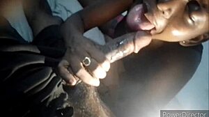 18+ ebony slut sloppy deepthroat phat lips cock worship