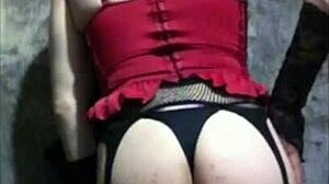 sexy shemale prostitute in lingerie rims crossdressing client's ass