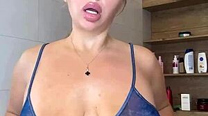 wanna see these elastic saggy heavy natural tits jump with hard nipples?