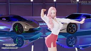 Mmd Exid Pink Hot Ahri Seraphine Akali Kpop Dance Hentai Lol Kda!