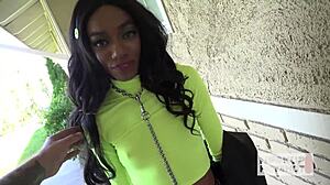 Chocolate babe chenal skye gapes ass on monster cock with squirting finish