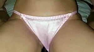 satindesire teases panties over dripping satin pussy