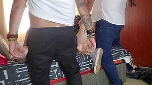 Swap girlfriends fuck cum inside same tight pussy?