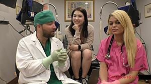 Tampa Uni Exam: Mina Moon's Big Tits Feet Tickled