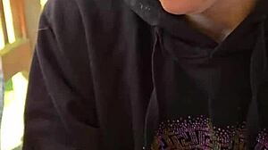 A Smoke And Cum Swallowing Blowjob!