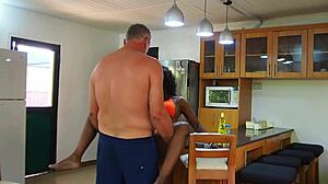 flower loves daddy licking her dripping wet pussy poolside