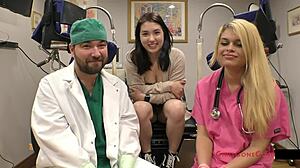 Tampa Uni Exam: Mina Moon's Big Tits Feet Tickled