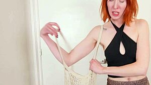 POV Cheating Housewife Pixie Pink's Floor Mess and Cucumber Discipline