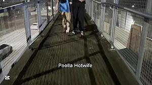 Exotic wife bends over doggystyle on highway for black lover's screams